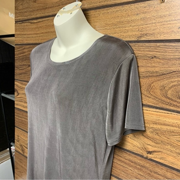 Double D ranchwear dark gray shimmery color short sleeve dry clean only - Picture 2 of 8